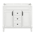 36'' Modern Bathroom Vanity with Top Sink and Mirror Cabinet,2 Doors and 2 Drawers