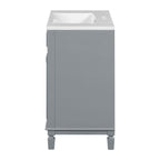 36'' Modern Bathroom Vanity with Top Sink and Mirror Cabinet,2 Doors and 2 Drawers