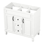 36'' Modern Bathroom Vanity with Top Sink and Mirror Cabinet,2 Doors and 2 Drawers