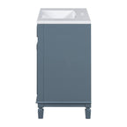 36'' Modern Bathroom Vanity with Top Sink and Mirror Cabinet,2 Doors and 2 Drawers