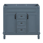 36'' Modern Bathroom Vanity with Top Sink and Mirror Cabinet,2 Doors and 2 Drawers