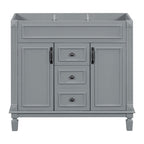36'' Modern Bathroom Vanity with Top Sink and Mirror Cabinet,2 Doors and 2 Drawers