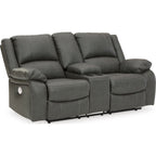Causeuse inclinable électrique avec console Calderwell - Gris