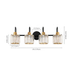 Chrome/ Black/ Gold Modern Over Mirror Crystal Bathroom Restroom Wall Lighting Fixtures Bath Lights Vanity Light