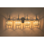 Chrome/ Black/ Gold Modern Over Mirror Crystal Bathroom Restroom Wall Lighting Fixtures Bath Lights Vanity Light