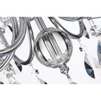 Round Beaded Drum Chandelier with Hanging Crystals
