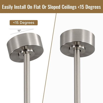 48 and 52 Integrated LED Ceiling Fan with Light and Remote, Reversible DC Motor