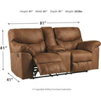 Causeuse inclinable Boxberg avec console - Écorce