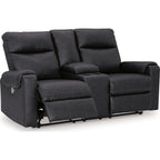 Causeuse inclinable électrique Axtellton avec console - Carbone