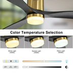 Sofucor 52 Inch Flush Mount Ceiling Fan with Remote, Reversible Motor,Integrated Light Optional
