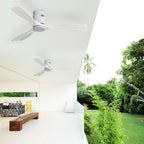 Sofucor 52 Inch Flush Mount Ceiling Fan with Remote, Reversible Motor,Integrated Light Optional