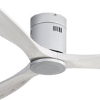 Sofucor 52 Inch Flush Mount Ceiling Fan with Remote, Reversible Motor,Integrated Light Optional