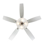 52 Modern 4-Light Chandelier Crystal Ceiling Fan with Remote
