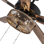 52 Carbon Loft Brushed Metal Farmhouse LED Ceiling Fan