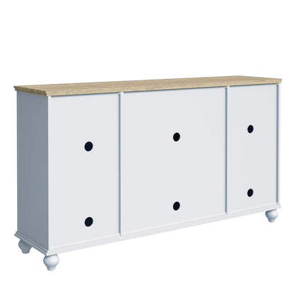 63 Vintage Style Wood Kitchen Accent Buffet Sideboard Cabinet - 63 in Width