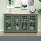 63 Vintage Style Wood Kitchen Accent Buffet Sideboard Cabinet - 63 in Width