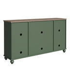 63 Vintage Style Wood Kitchen Accent Buffet Sideboard Cabinet - 63 in Width