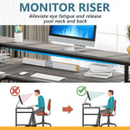 L Shaped Desk with Monitor Shelf, Reversible Corner Computer Desk for Office Home 69