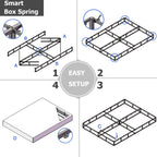 FSCHOS 7 Inch Metal Box Spring, Basics Mattress Foundation, No Legs