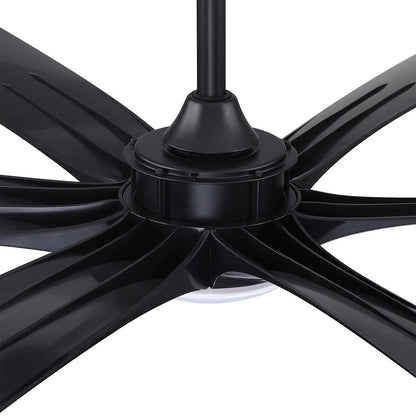 72-inch Driftwood 6-Blade Large DC Ceiling Fan with Light and Remote