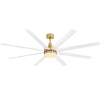 72 Large Ceiling Fans with LED Light Remote Control-8 Blade - 72 Inch