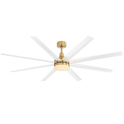 72 Large Ceiling Fans with LED Light Remote Control-8 Blade - 72 Inch