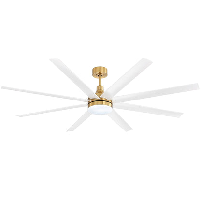 72 Large Ceiling Fans with LED Light Remote Control-8 Blade - 72 Inch