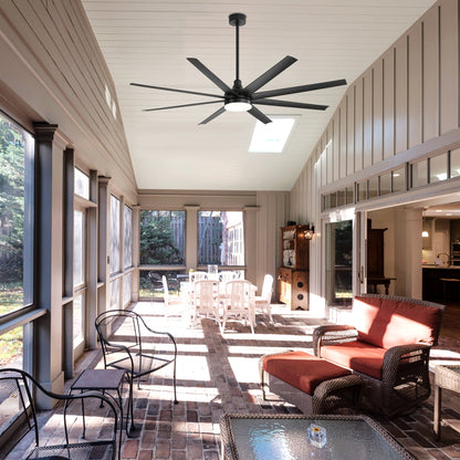 72 Large Ceiling Fans with LED Light Remote Control-8 Blade - 72 Inch