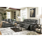 Causeuse inclinable électrique avec console Calderwell - Gris