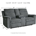 Causeuse inclinable électrique Barnsana avec console