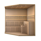 ALEKO 5-6 Person Wood Indoor Wet Dry Sauna with Electrical Heater - 75 x 75 x 83 inches