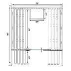 ALEKO 6-8 Person White Finland Pine Barrel Sauna with UL Electrical Heater - 88L x 73W x 79H inch