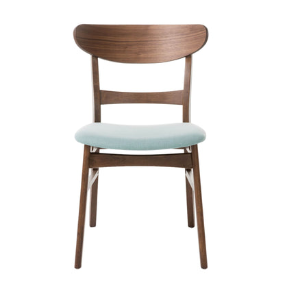 Abrielle Mid-Century Modern Upholstered Rubberwood Dining Chair (Set of 2) by Christopher Knight Home