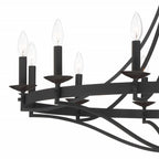 Fidenza 12-light Modern Farmhouse Empire Wagon Wheel Chandelier with UL - D40'' * H135''