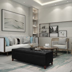 Adeco 50 Bonded Leather Storage Ottoman Bench
