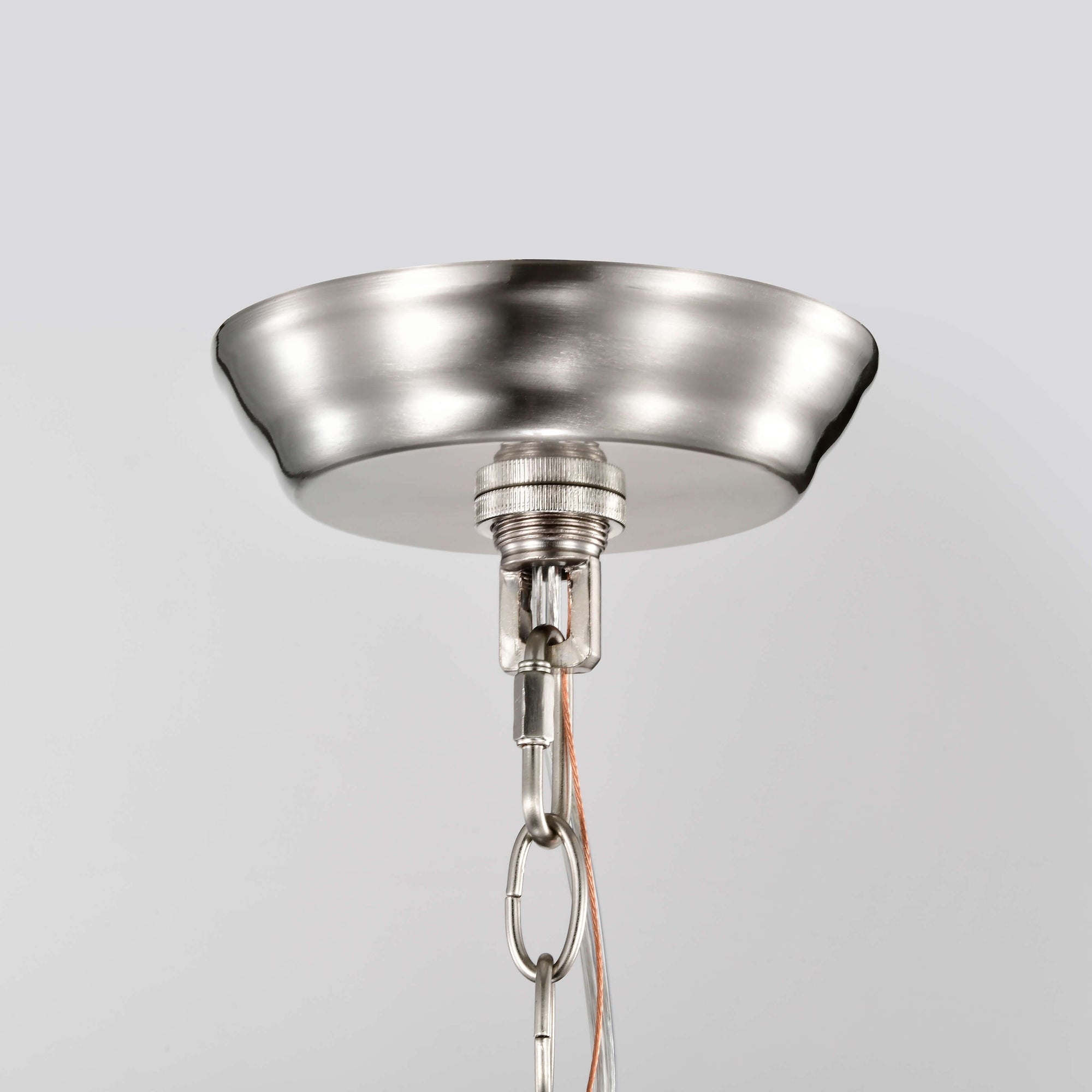 Anita Drum Shade Chandelier with Clear Glass Prism