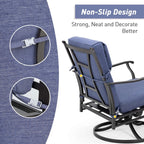 Aoodor Patio High Back Chair Cushions Set of 4, 46x21x4 Inches(Only Cushions)