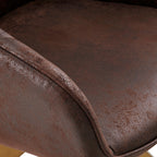 Art Leon Modern Home Office Swivel Arm Accent Chair with Wood Legs