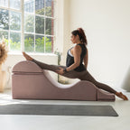 Avana Kami Convertible Chaise / Yoga & Massage - 2-In-1 Ottoman with Concealed Fold Out Yoga Lounge Chair, Microvelvet - N/A