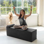 Avana Kami Convertible Chaise / Yoga & Massage - 2-In-1 Ottoman with Concealed Fold Out Yoga Lounge Chair, Microvelvet - N/A