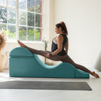 Avana Kami Convertible Chaise / Yoga & Massage - 2-In-1 Ottoman with Concealed Fold Out Yoga Lounge Chair, Microvelvet - N/A