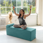 Avana Kami Convertible Chaise / Yoga & Massage - 2-In-1 Ottoman with Concealed Fold Out Yoga Lounge Chair, Microvelvet - N/A