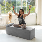 Avana Kami Convertible Chaise / Yoga & Massage - 2-In-1 Ottoman with Concealed Fold Out Yoga Lounge Chair, Microvelvet - N/A