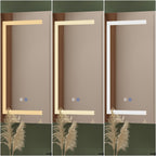 Bathroom Medicine Cabinet LED Mirror Anti-Fog 6000K Wall Cabinet White