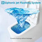 CB HOME 24'' Small Compact One Piece Toilet, Dual Flush Modern Siphon Short Toilet with Soft Closing Seat,16.5''Comfort Height