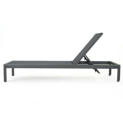 Cape Coral Outdoor Aluminum Chaise Lounge (Set of 2) by Christopher Knight Home - 77.56 D x 25.20 W x 11.80 H