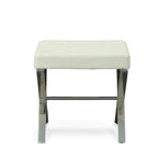 Carolina Living Elisabetta Vanity Bench - White/Chrome