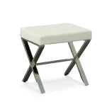 Carolina Living Elisabetta Vanity Bench - White/Chrome