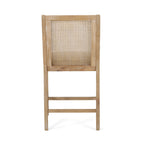 Christopher Knight Home Cataldo Fabric Upholstered Wood and Cane 25.5-Inch Counter Stools (Set of 2)