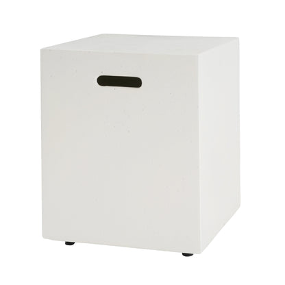 Christopher Knight Home - Aidan Outdoor Lightweight Concrete Tank Holder Side Table